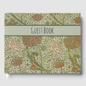 William Morris Cray Sage Blume Floral Botanical Gästebuch (Vorderseite)
