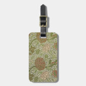 William Morris Cray Sage Blume Floral Botanical Gepäckanhänger (Vorderseite vertikal)