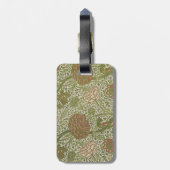 William Morris Cray Sage Blume Floral Botanical Gepäckanhänger (Rückseite vertikal)