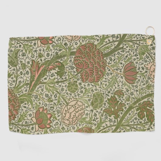 William Morris Cray Sage Blume Floral Botanical Golfhandtuch (Horizontal)