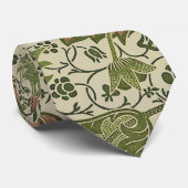 William Morris Cray Sage Blume Floral Botanical Krawatte (Gerollt)
