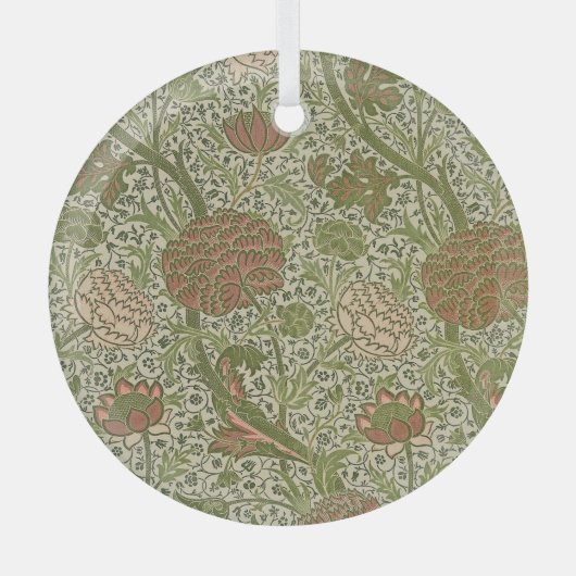 William Morris Cray Sage Blume Floral Botanical Ornament Aus Glas (Vorderseite)