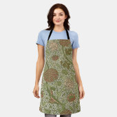 William Morris Cray Sage Blume Floral Botanical Schürze (Getragen)