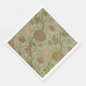 William Morris Cray Sage Blume Floral Botanical Serviette (Ecke)