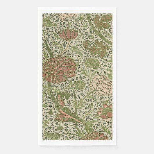 William Morris Cray Sage Blume Floral Botanical Serviette (Vorderseite)