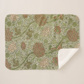 William Morris Cray Sage Blume Floral Botanical Sherpadecke (Vorderseite (Horizontal))