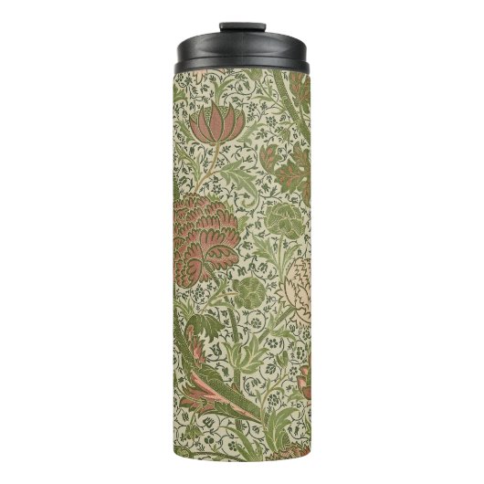 William Morris Cray Sage Blume Floral Botanical Thermosbecher (Vorderseite)