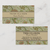 William Morris Cray Sage Blume Floral Botanical Visitenkarte (Vorne/Hinten)