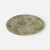 William Morris Cray Salbei-Blume Botanisch Pappteller (Schrägansicht)