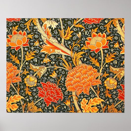 William Morris Cray Tapete Blumenmuster Poster (Vorne)