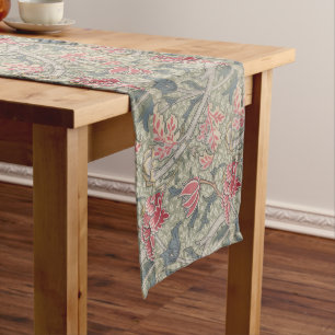 William Morris Cray Vintag Pink Green Mittelgroßer Tischläufer