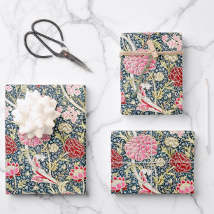 William Morris Cray Vintage Blossom Florales Desig Geschenkpapier Set