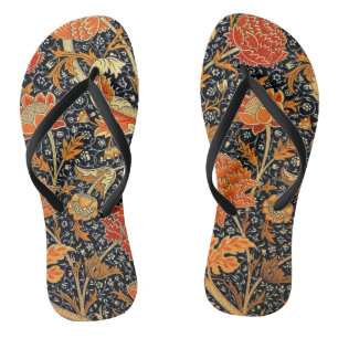 William Morris - Cray, Vintage Muster Flip Flops Badesandalen