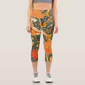 William Morris Cray Wallpaper Blume Pattern Capri Leggings (Vorderseite)