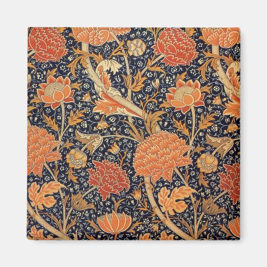 William Morris Cray Wallpaper Blume Pattern Magnet (Vorne)