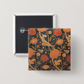 William Morris Cray Wallpaper Pattern Button (Vorne & Hinten)
