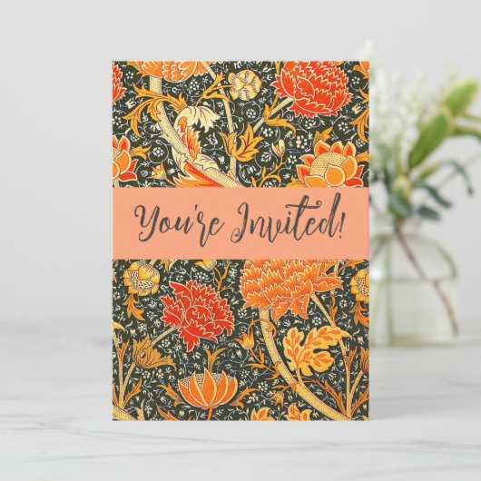 William Morris Cray Wallpaper Pattern Einladung (Stehend Vorderseite)