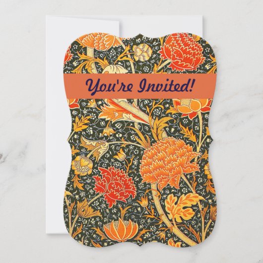 William Morris Cray Wallpaper Pattern Einladung (Vorderseite)