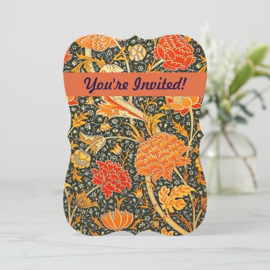 William Morris Cray Wallpaper Pattern Einladung (Stehend Vorderseite)