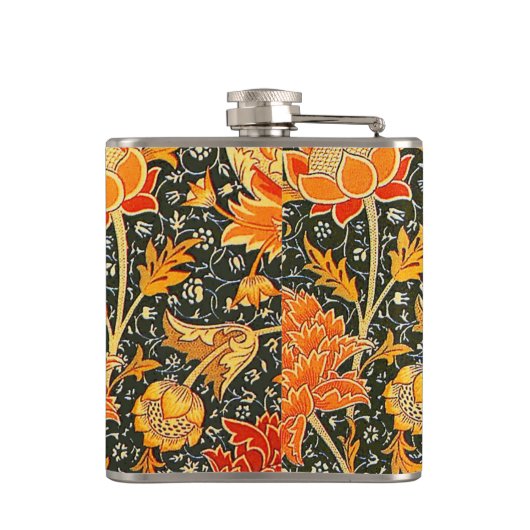 William Morris Cray Wallpaper Pattern Flachmann (Rückseite)