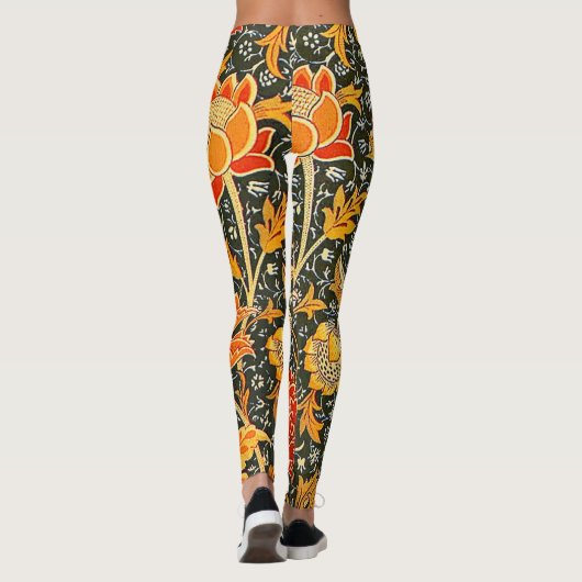 William Morris Cray Wallpaper Pattern Leggings (Rückseite)