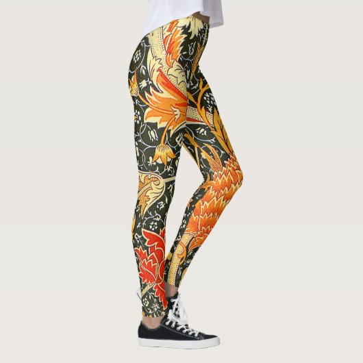 William Morris Cray Wallpaper Pattern Leggings (Rechts)