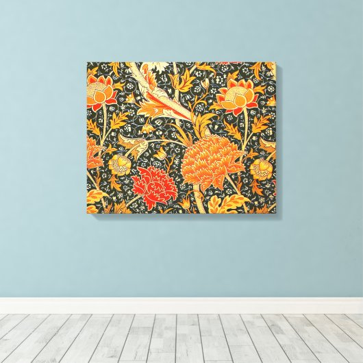 William Morris Cray Wallpaper Pattern Leinwanddruck (Insitu (Holzboden))