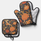 William Morris Cray Wallpaper Pattern Ofenhandschuh & Topflappen-Set (Vorderseite/Rückseite)