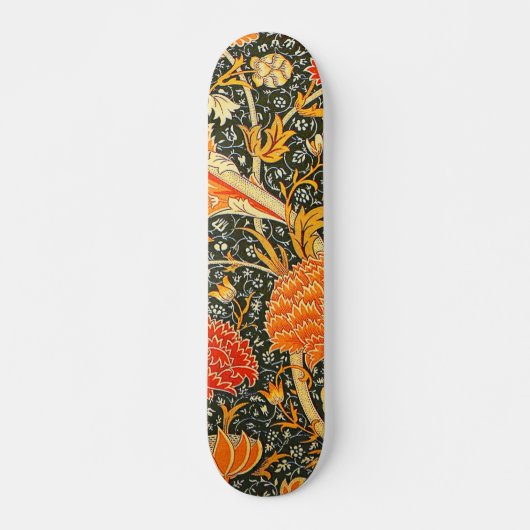 William Morris Cray Wallpaper Pattern Skateboard (Vorne)