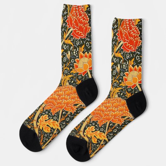 William Morris Cray Wallpaper Pattern Socken (Linkes Detail)