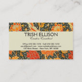 William Morris Cray Wallpaper Pattern Visitenkarte (Rückseite)