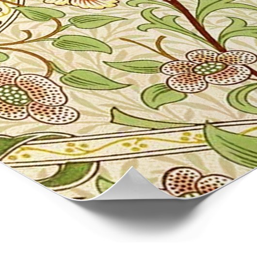 William Morris Daffodil Classic Blume Poster (Ecke)