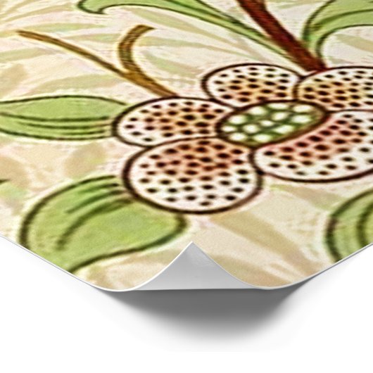 William Morris Daffodil Classic Blume Poster (Ecke)