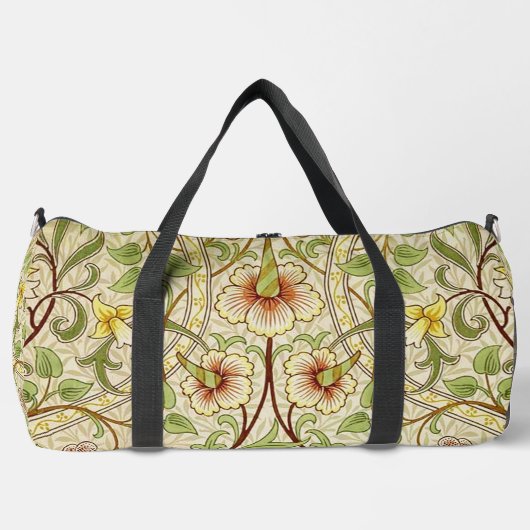 William Morris Daffodil Classic Blume Wallpaper Duffle Bag (Vorderseite)