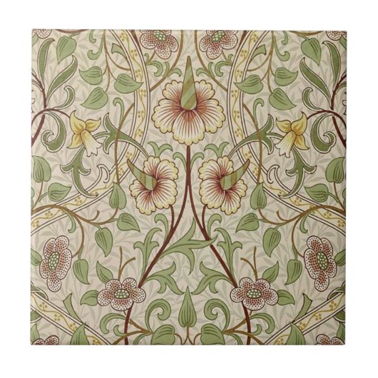 William Morris Daffodil Classic Blume Wallpaper Fliese (Vorderseite)