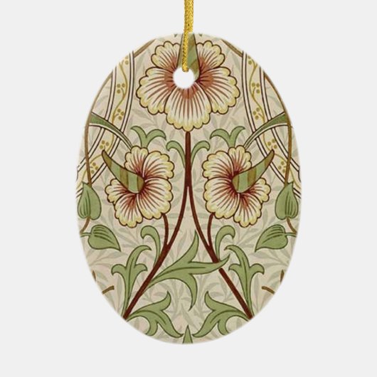 William Morris Daffodil Classic Blume Wallpaper Keramik Ornament (Vorne)