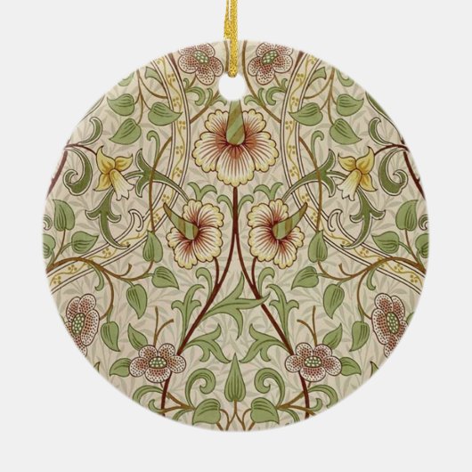 William Morris Daffodil Classic Blume Wallpaper Keramikornament (Hinten)
