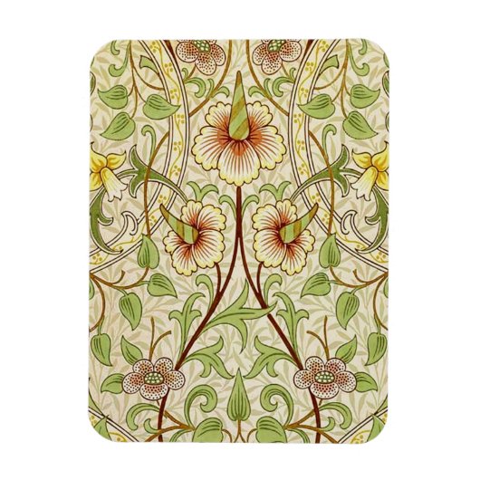 William Morris Daffodil Classic Blume Wallpaper Magnet (Vertikal)