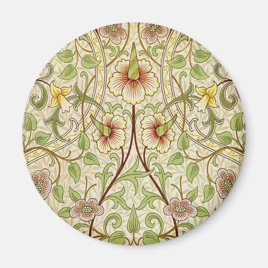 William Morris Daffodil Classic Blume Wallpaper Magnet (Vorne)
