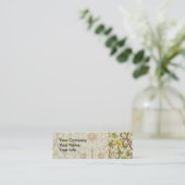William Morris Daffodil Classic Blume Wallpaper Mini Visitenkarte (Stehend Vorderseite)