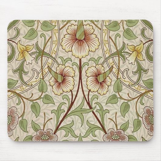 William Morris Daffodil Classic Blume Wallpaper Mousepad (Vorne)