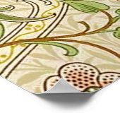 William Morris Daffodil Classic Blume Wallpaper Poster (Ecke)