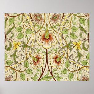 William Morris Daffodil Classic Blume Wallpaper Poster