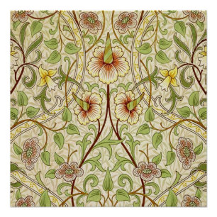 William Morris Daffodil Classic Blume Wallpaper Poster