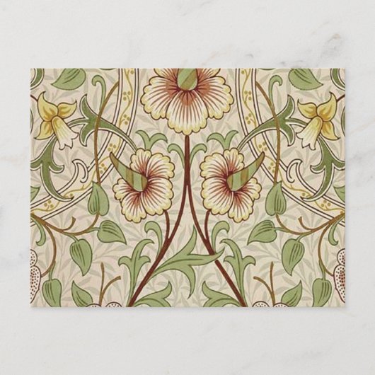 William Morris Daffodil Classic Blume Wallpaper Postkarte (Vorderseite)