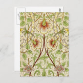 William Morris Daffodil Classic Blume Wallpaper Postkarte (Vorne/Hinten)