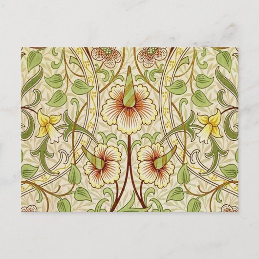 William Morris Daffodil Classic Blume Wallpaper Postkarte (Vorderseite)