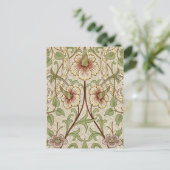 William Morris Daffodil Classic Blume Wallpaper Postkarte (Stehend Vorderseite)