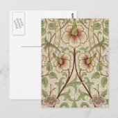 William Morris Daffodil Classic Blume Wallpaper Postkarte (Vorne/Hinten)