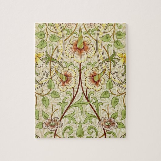 William Morris Daffodil Classic Blume Wallpaper Puzzle (Vertikal)
